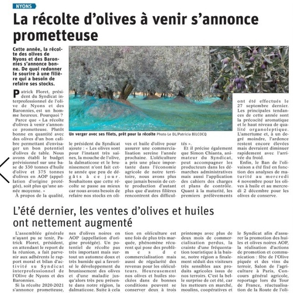 LDL article récolte 09 11 20